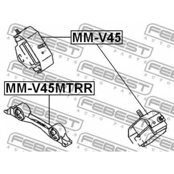 Подвеска двигателя FEBEST MM-V45MTRR-1