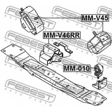 Подвеска двигателя FEBEST MM-V46RR-1