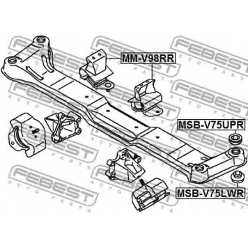 Подвеска двигателя FEBEST MM-V98RR-1