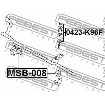 Опора стабилизатора FEBEST MSB-008-1