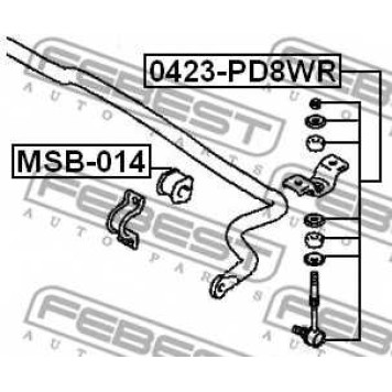 Опора стабилизатора FEBEST MSB-014-1