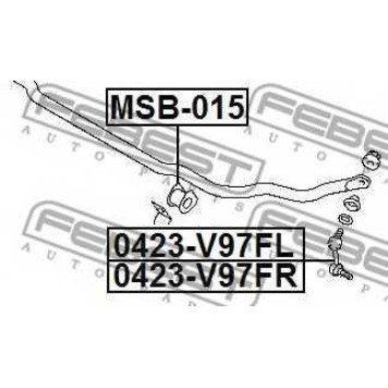 Опора стабилизатора FEBEST MSB-015-1