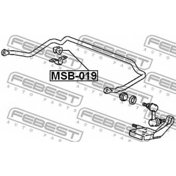 Опора стабилизатора FEBEST MSB-019-1