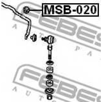 Опора стабилизатора FEBEST MSB-020-1