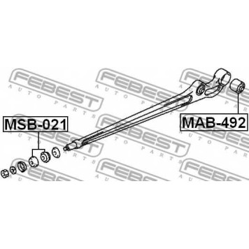 Подвеска рычага независимой подвески колеса FEBEST MSB-021-1