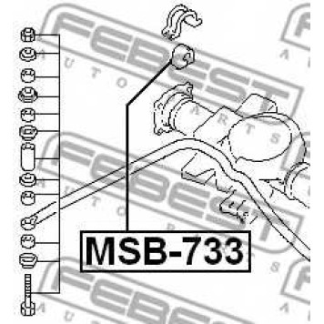 Опора стабилизатора FEBEST MSB-733-1