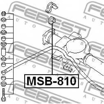 Опора стабилизатора FEBEST MSB-810-1