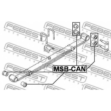 Втулка листовой рессоры FEBEST MSB-CAN-1