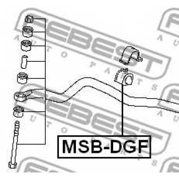Опора стабилизатора FEBEST MSB-DGF-1