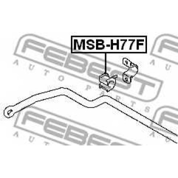 Опора стабилизатора FEBEST MSB-H77F-1