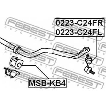 Опора стабилизатора FEBEST MSB-KB4-1