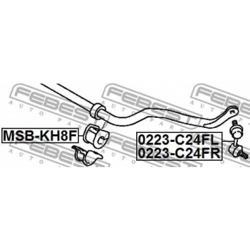 Опора стабилизатора FEBEST MSB-KH8F-1
