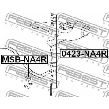 Опора стабилизатора FEBEST MSB-NA4R-1