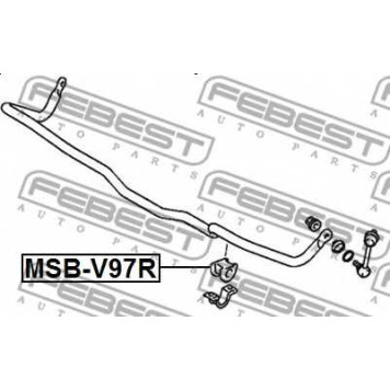 Опора стабилизатора FEBEST MSB-V97R-1