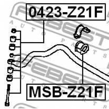 Опора стабилизатора FEBEST MSB-Z21F-1
