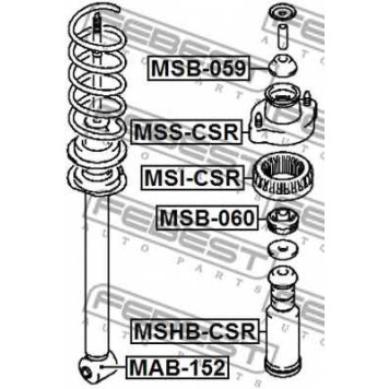 Пыльник амортизатора FEBEST MSHB-CSR-1