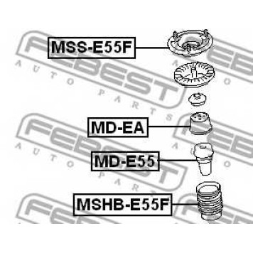 Пыльник амортизатора FEBEST MSHB-E55F-1