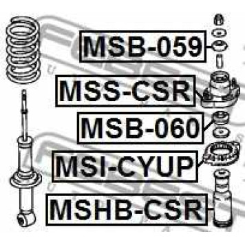 Тарелка пружины FEBEST MSI-CYUP-1