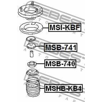 Тарелка пружины FEBEST MSI-KBF-1