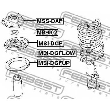 Подвеска амортизатора FEBEST MSS-DAF-1
