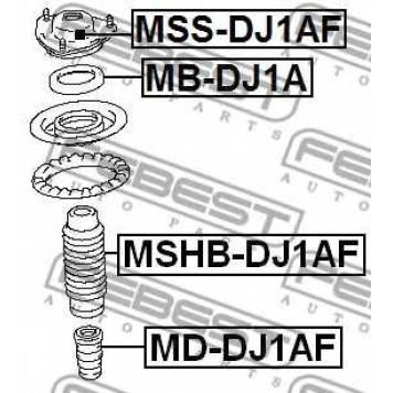 Подвеска амортизатора FEBEST MSS-DJ1AF-1