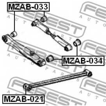 Подвеска рычага независимой подвески колеса FEBEST MZAB-033-1