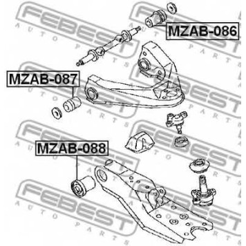 Подвеска рычага независимой подвески колеса FEBEST MZAB-088-1