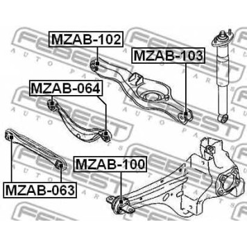 Подвеска рычага независимой подвески колеса FEBEST MZAB-102-1