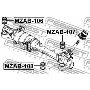 Подвеска рулевого управления FEBEST MZAB-107-1