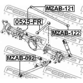 Подвеска рычага независимой подвески колеса FEBEST MZAB-121-1