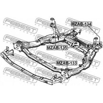 Втулка балки моста FEBEST MZAB-134-1
