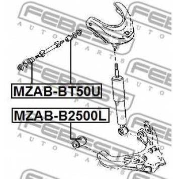 Подвеска рычага независимой подвески колеса FEBEST MZAB-BT50U-1
