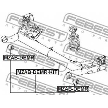 Втулка балки моста FEBEST MZAB-DEMR-KIT-1