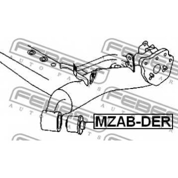 Втулка балки моста FEBEST MZAB-DER-1