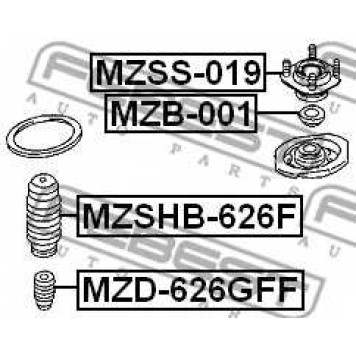 Подшипник опоры стойки амортизатора FEBEST MZB-001-1