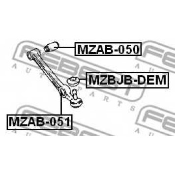 Ремкомплект, несущих / направляющих шарниров FEBEST MZBJB-DEM-1