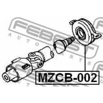 Подшипник, промежуточный подшипник карданного вала FEBEST MZCB-002-1