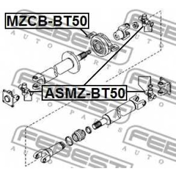 Подшипник, промежуточный подшипник карданного вала FEBEST MZCB-BT50-1
