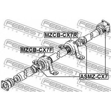 Подшипник, промежуточный подшипник карданного вала FEBEST MZCB-CX7R-1