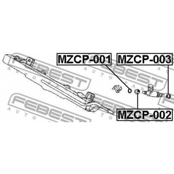 Прокладка корпуса форсунки FEBEST MZCP-002-1