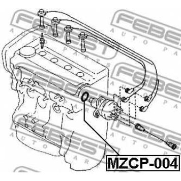 Прокладка, распределитель зажигания FEBEST MZCP-004-1