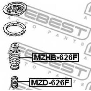 Амортизатор передний <b>FEBEST MZD-626F</b>-1