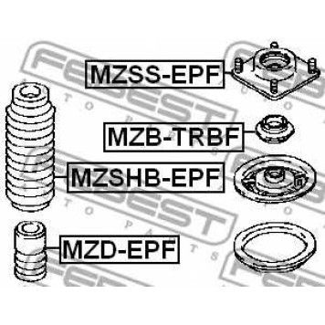 Амортизатор передний <b>FEBEST MZD-EPF</b>-1