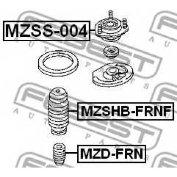 Амортизатор передний <b>FEBEST MZD-FRN</b>-1