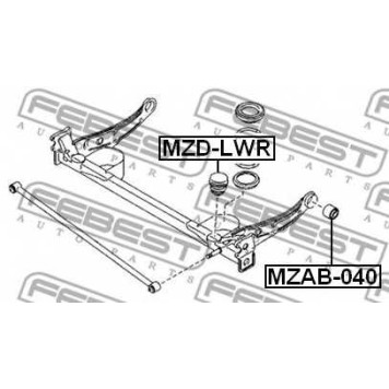 Амортизатор задний <b>FEBEST MZD-LWR</b>-1