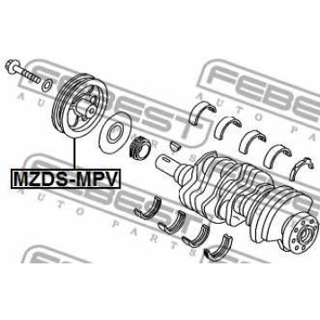 Ременный шкив коленвала FEBEST MZDS-MPV-1