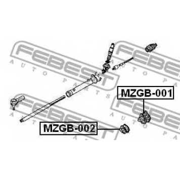 Подвеска рулевого управления FEBEST MZGB-002-1