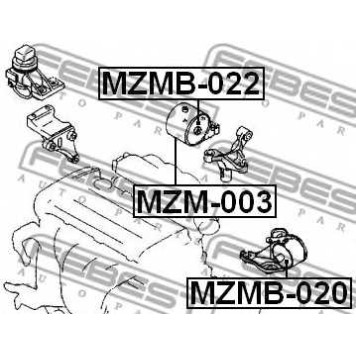 Подвеска двигателя FEBEST MZM-003-1