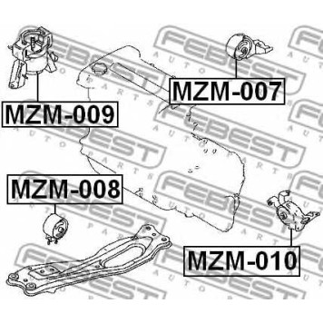 Подвеска двигателя FEBEST MZM-010-1
