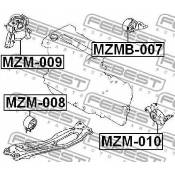 Подвеска двигателя FEBEST MZMB-007-1